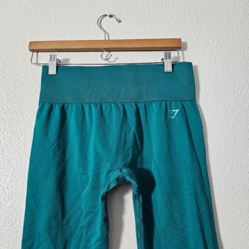 Gymshark Workout Leggings Sz M turquoise green - Picture 7 of 13